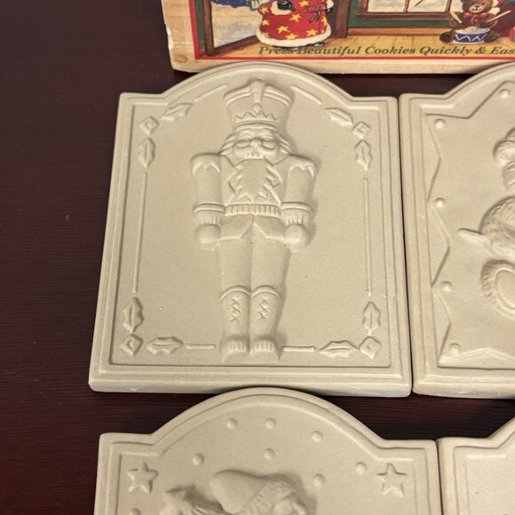 Brown Bag Cookie Art Christmas Cookie Tiles Santa Nutcracker Snowman Teddy Bear - Picture 11 of 16